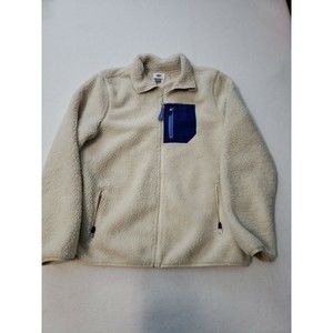 Womens Old Navy Cream Fleece Jacket PREOWNED, SIZE L Lined w/3-pockets